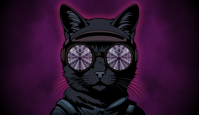 Space cadet cat (animated)