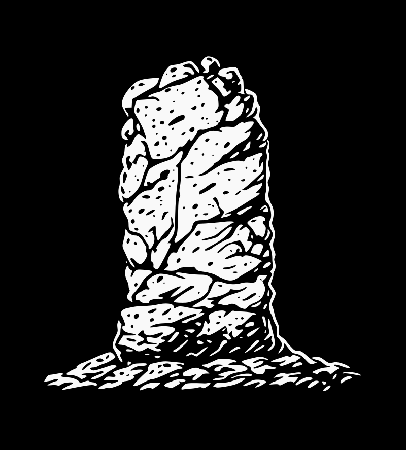 Erect stone