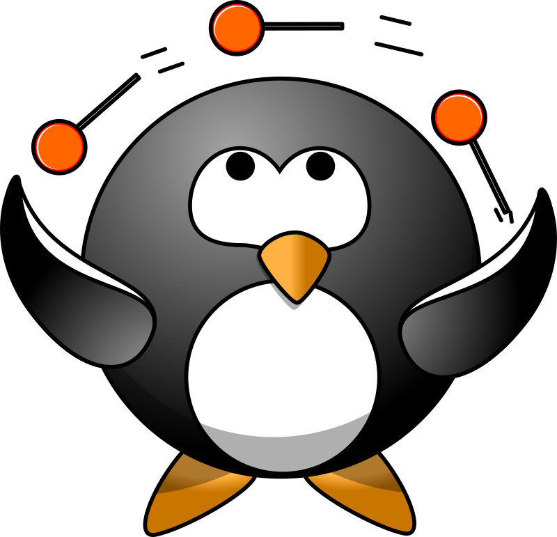 Juggling penguin