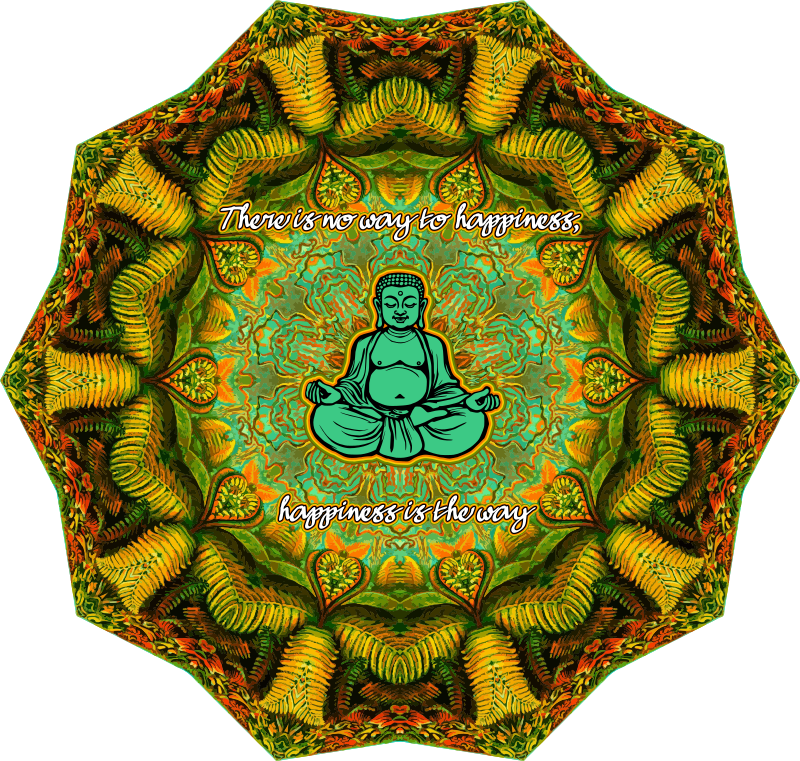 Peaceful Mandala with Quote