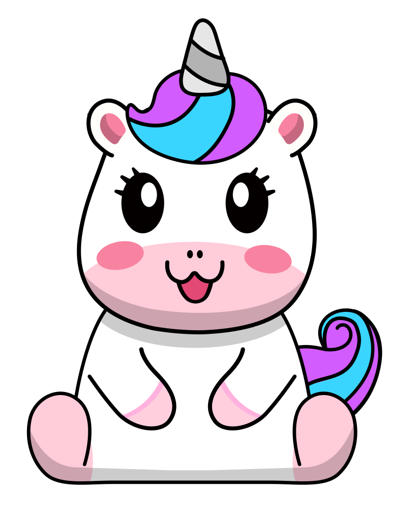 Cute Animals - Unicorn Isolated
