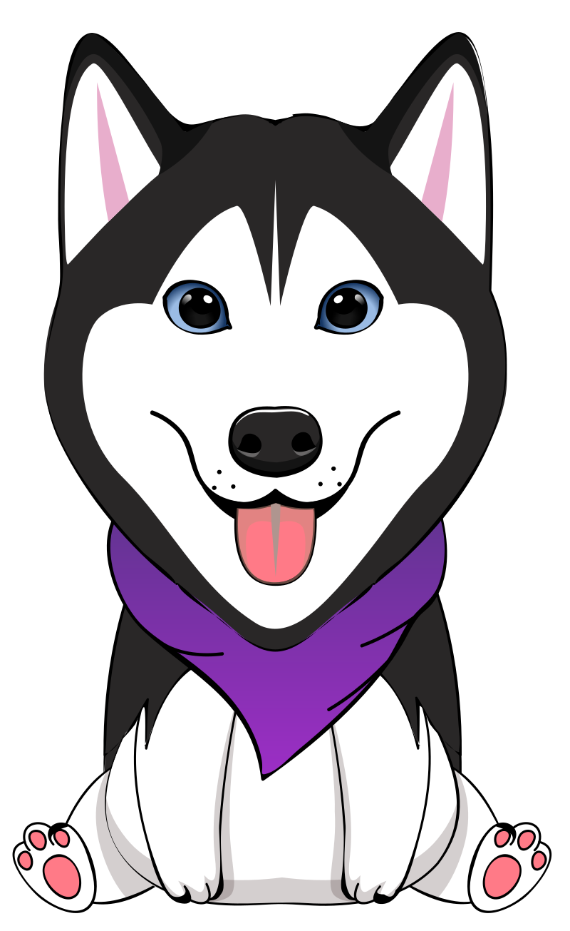 Cute Animals - Husky Isolated