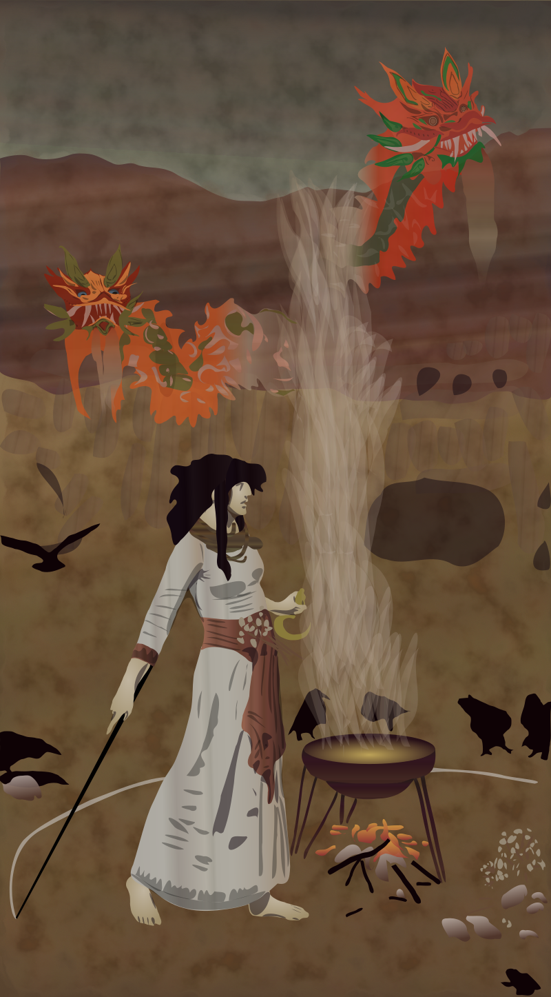 Magic Circle with Dragons 