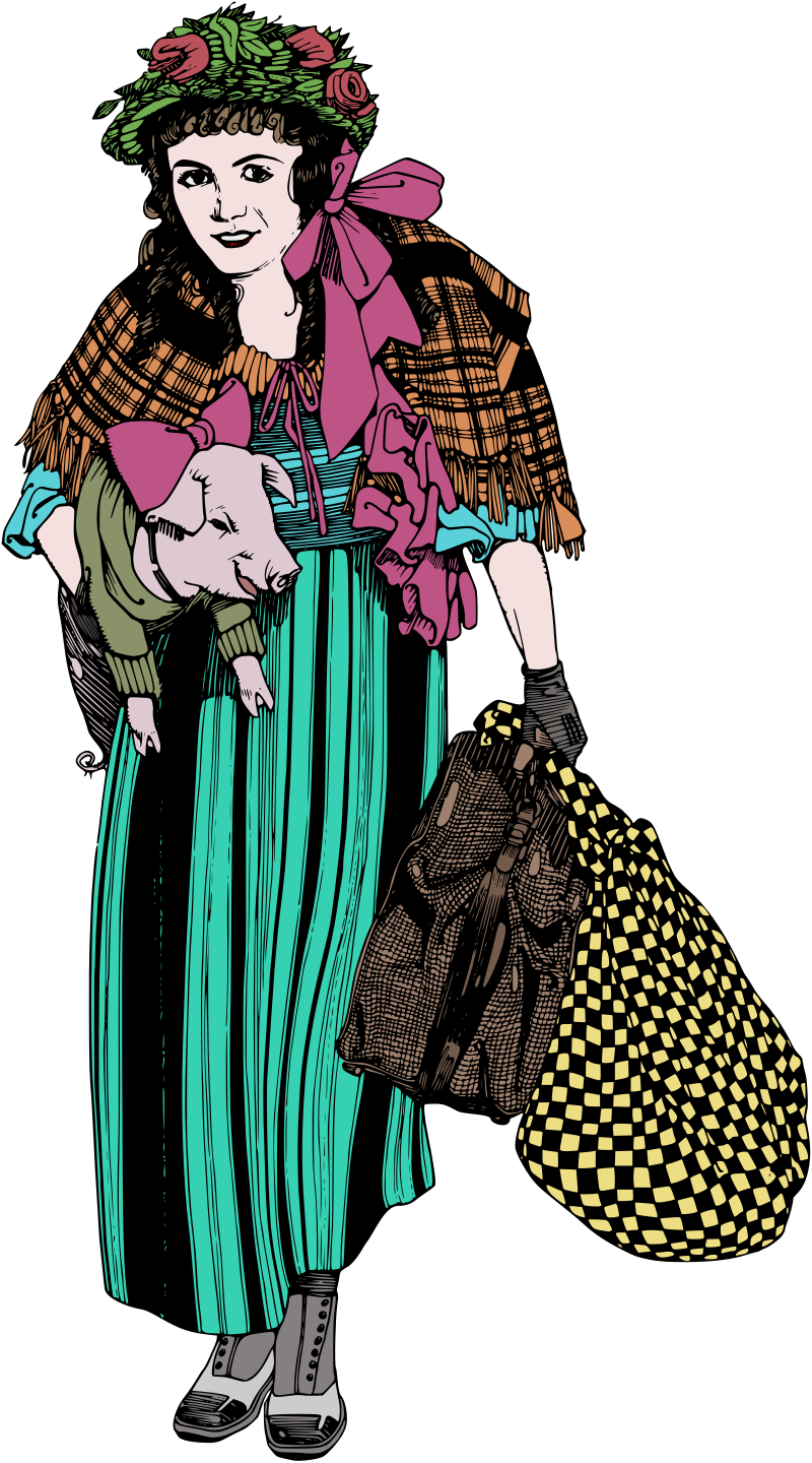 Lady with a Pig - Colour Remix