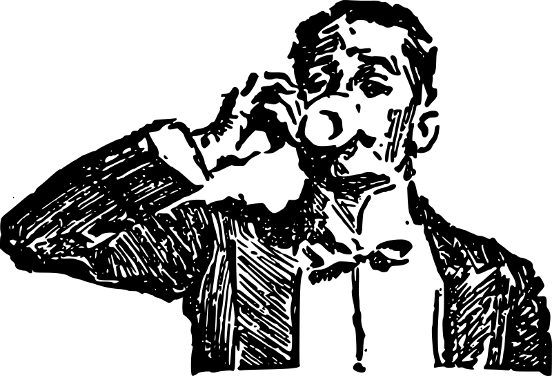 Man drinking coffee