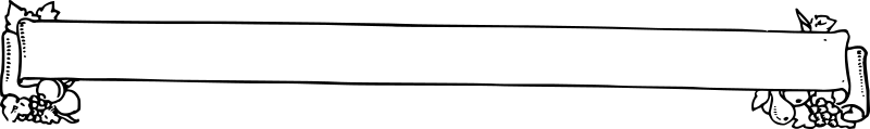 Banner with fruits