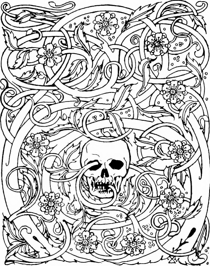Vines and skull