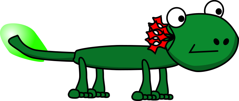 Cartoon mudpuppy