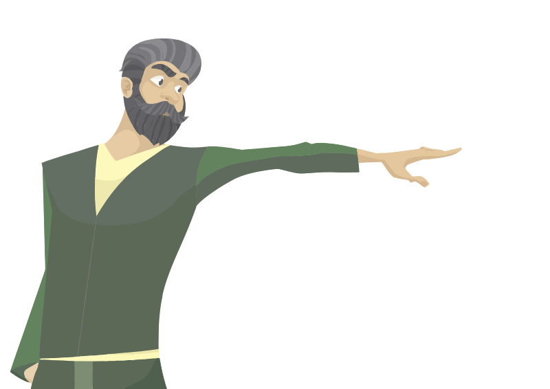Bearded Man Pointing - Isolated Remix