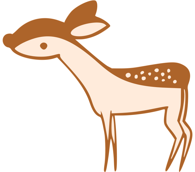 Fawn deer drawing