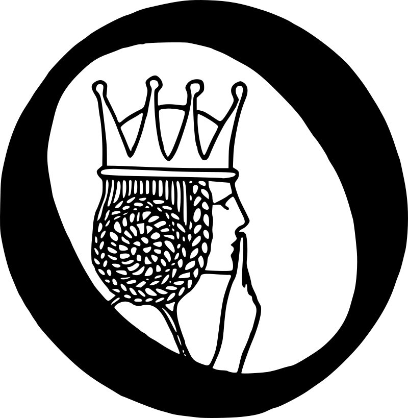 Initial O with queen