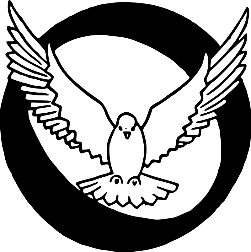 Initial O with dove
