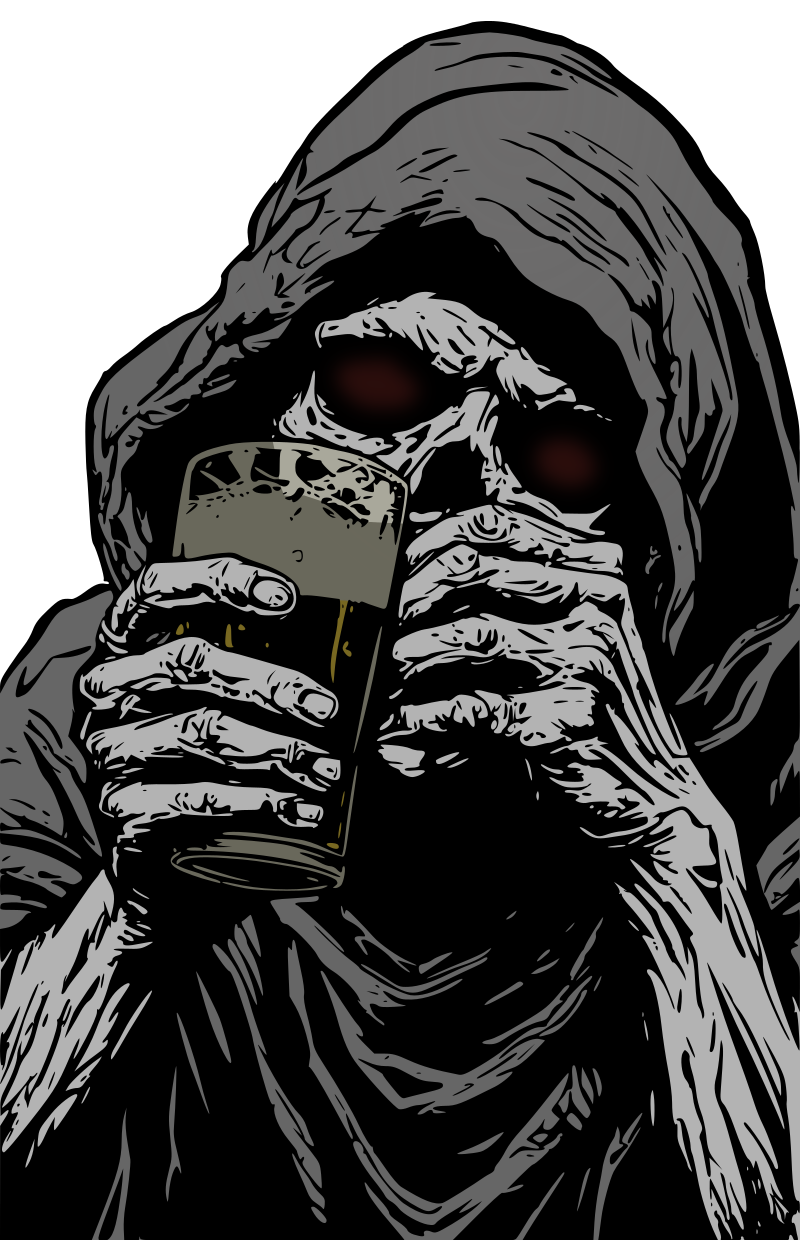 Death Drinking Beer - Colour Remix
