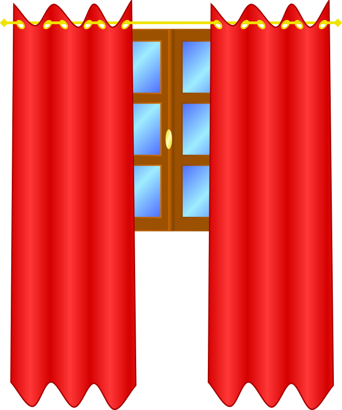 Window with draperies