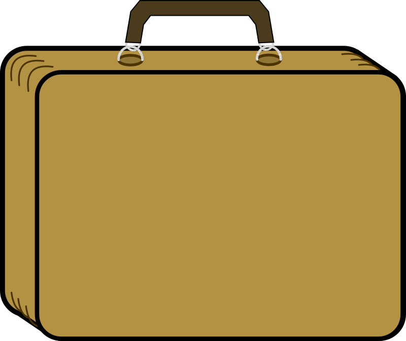 Little tan suitcase