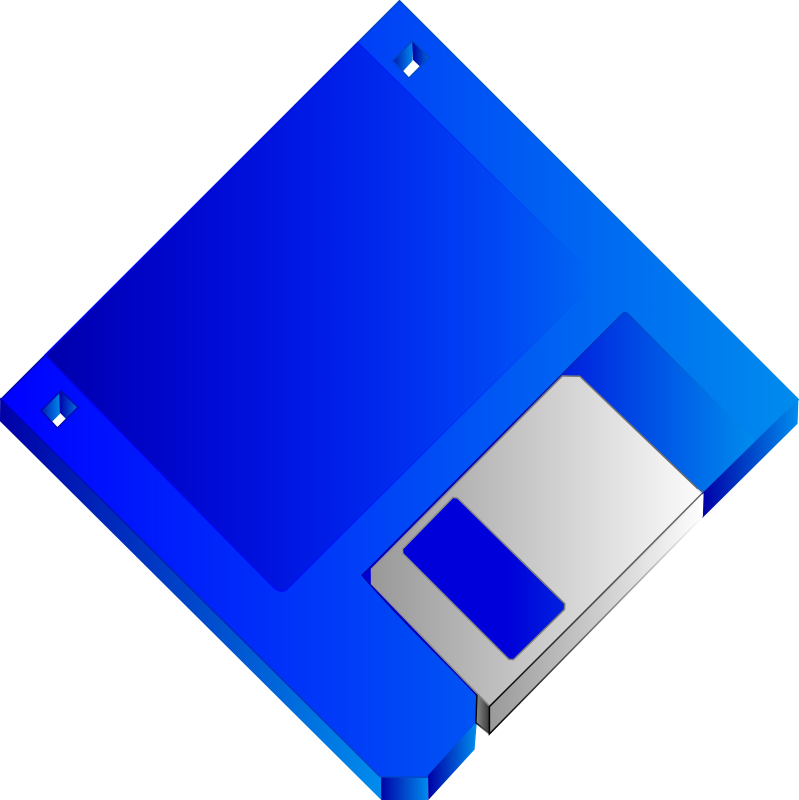 3.5 Floppy Disk Blue No label