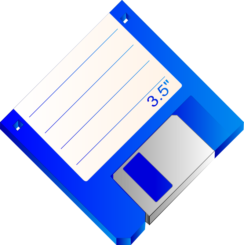 3.5 Floppy Disk Blue Labelled