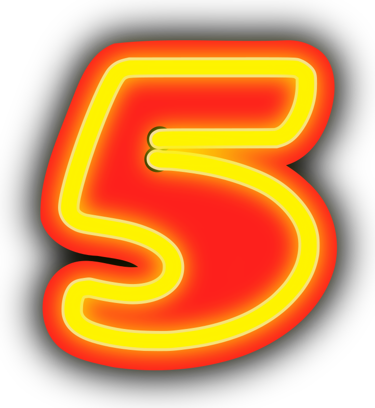 Neon Numerals-5