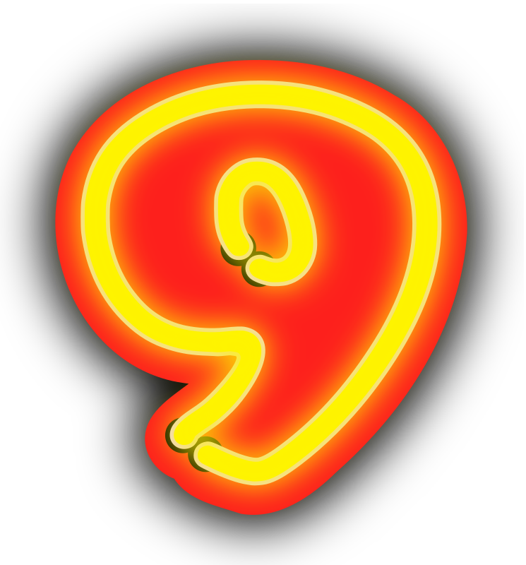 Neon Numerals-9