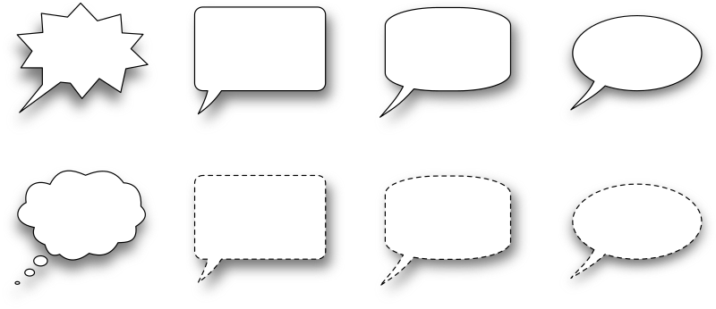 Collection of speech bubble