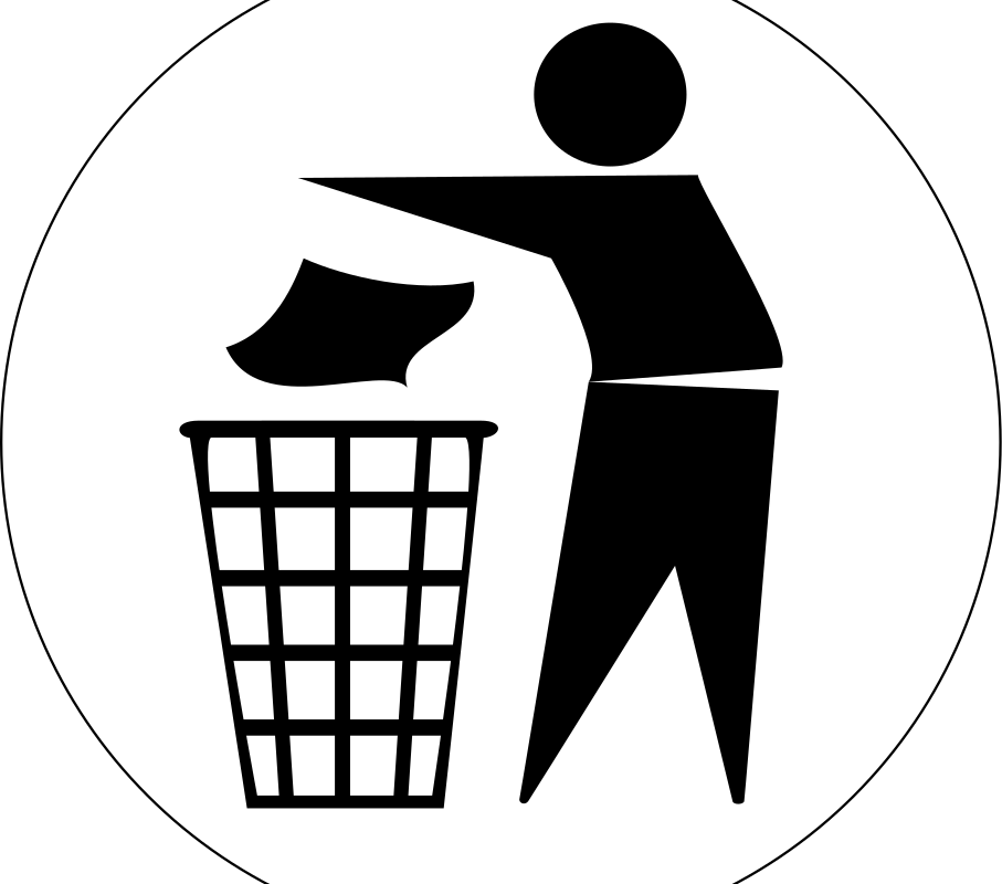 Put Rubbish in Bin Signs