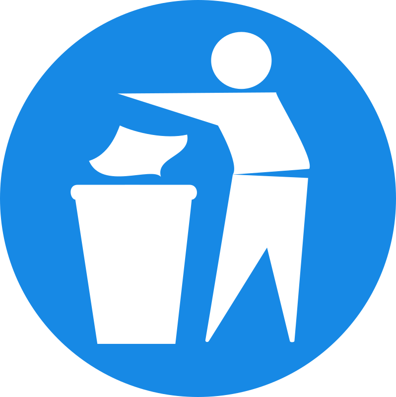 Put Rubbish in Bin Signs 1