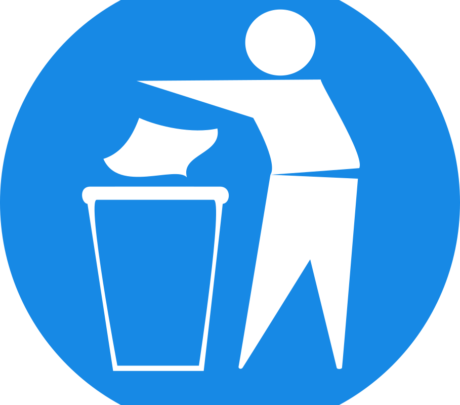 Put Rubbish in Bin Signs 2