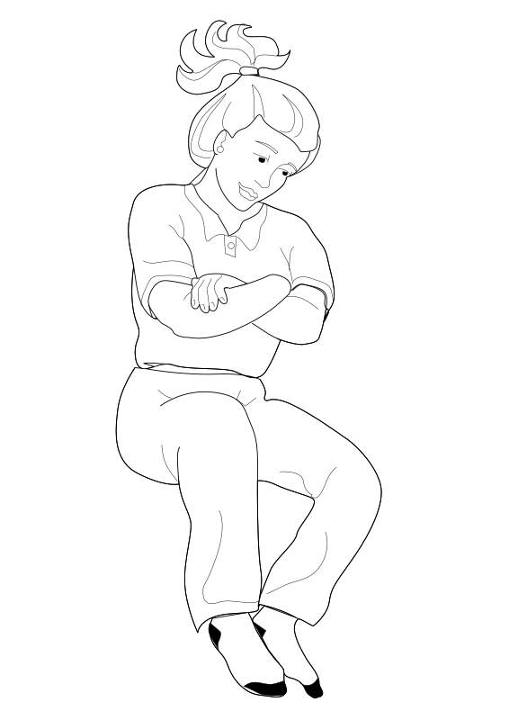 Sitting Woman iss activity sheet p2