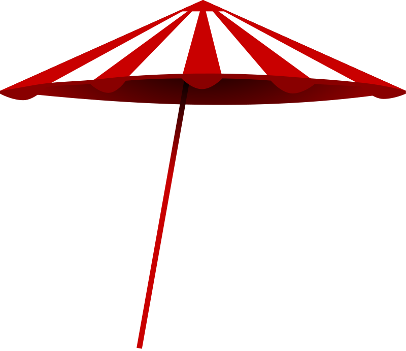 red-white umbrella