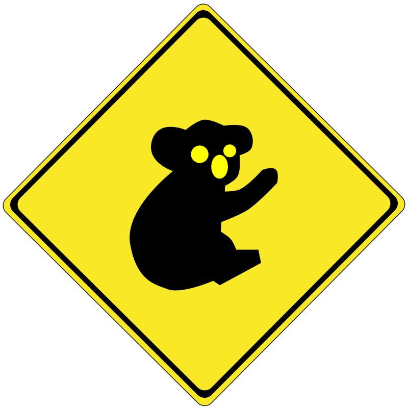 Warning koalas ahead