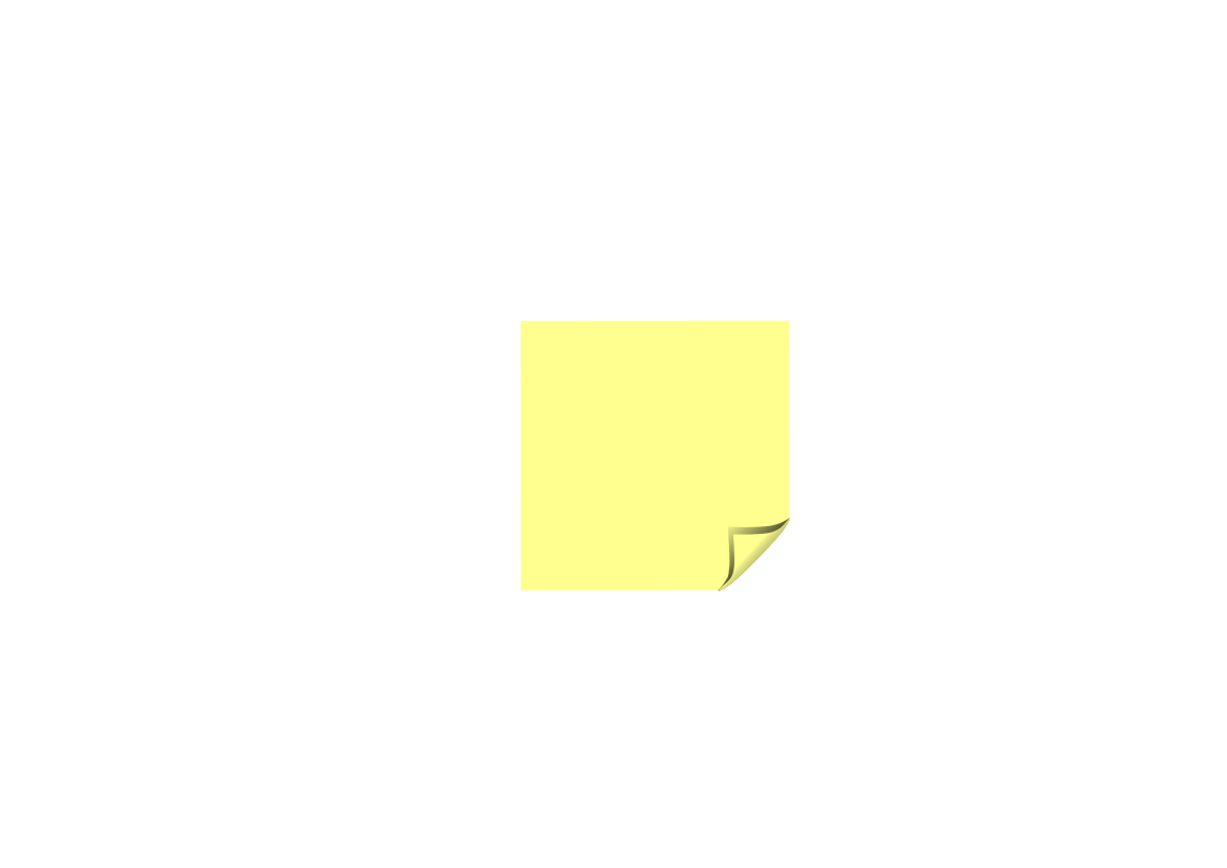 Sticky Note Yellow Folded Corner