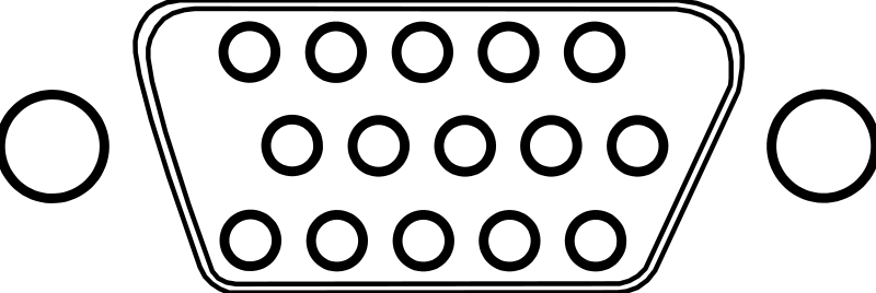 VGA Connector with 15 Poles / Pins