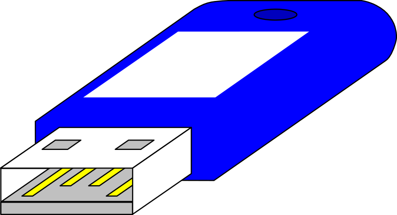 USB Key / Pen Blue Connector Side