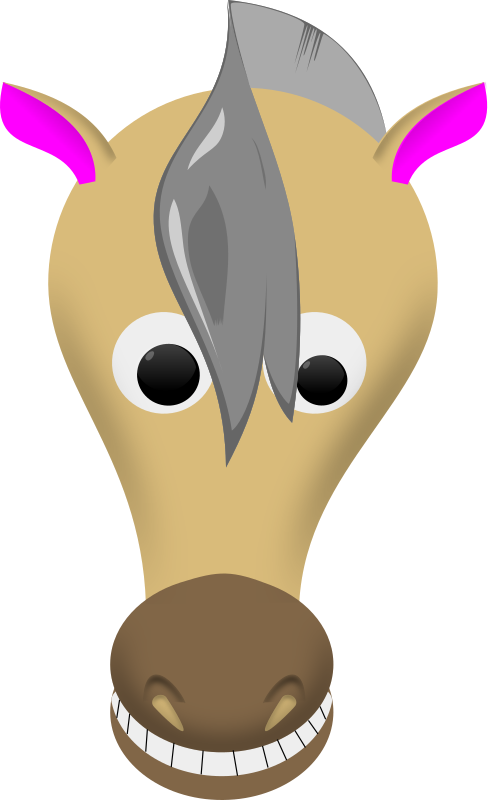 Comic Horse Face - Openclipart