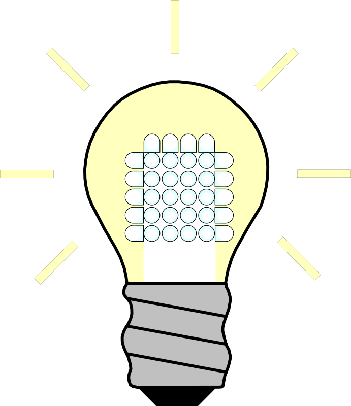 Light Bulb LED On