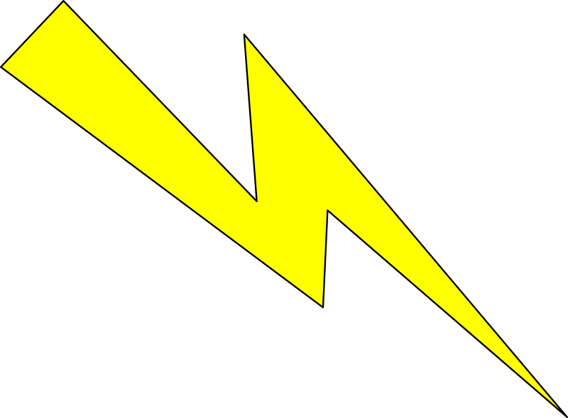 Lightning yellow with black outline