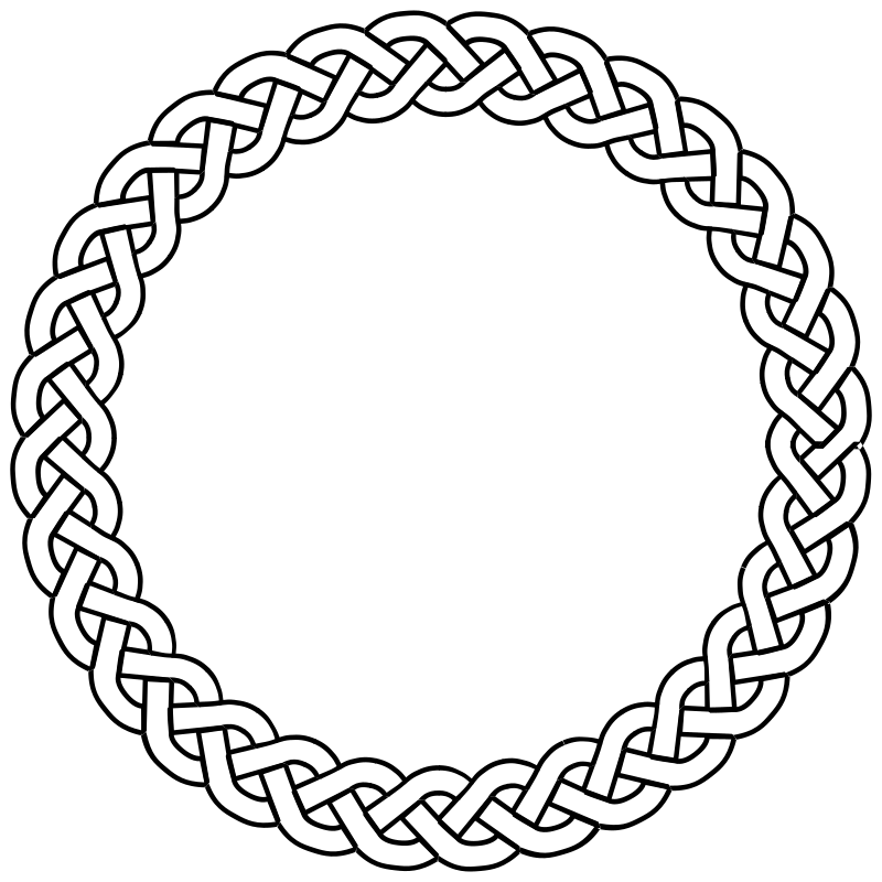 3-plait border circle