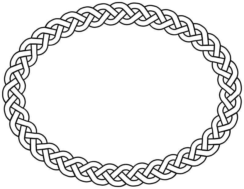 3-plait border oval