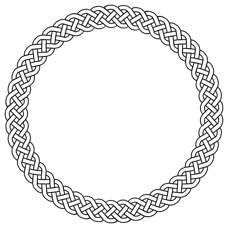 4-plait border circle