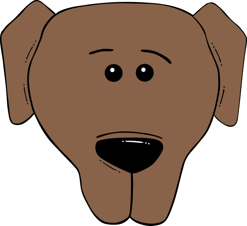 Dog Face Cartoon - World Label