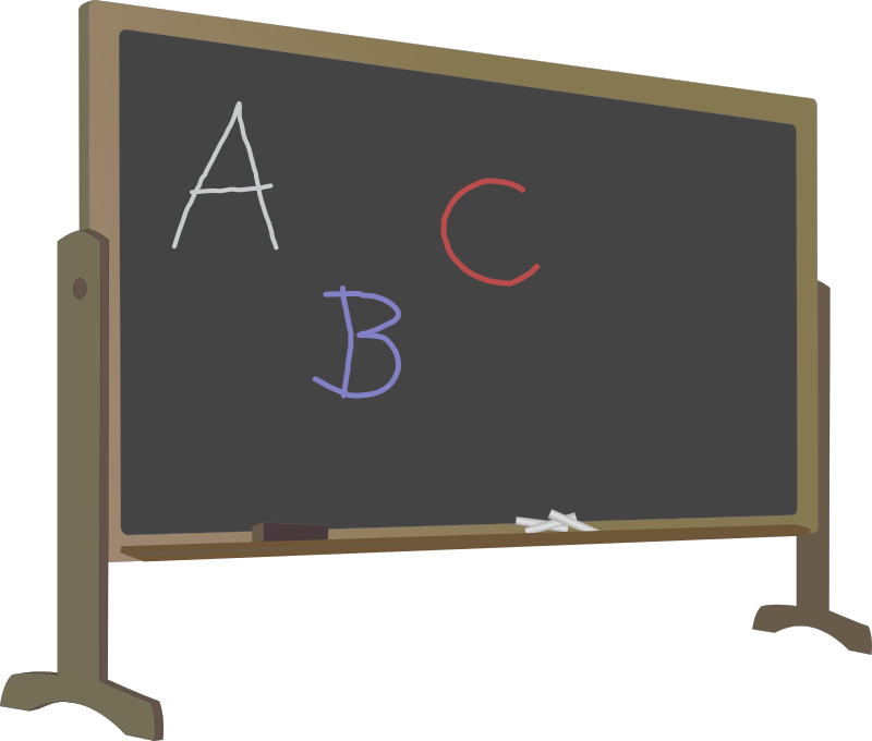 Blackboard with Stand and Letters