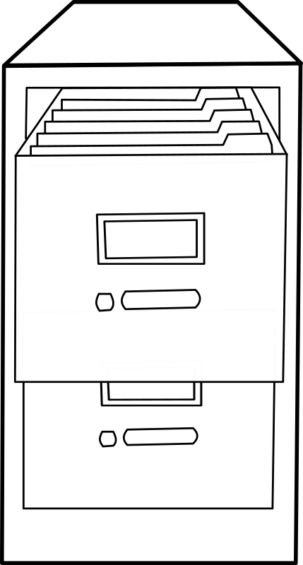 Classeur ouvert / Open file cabinet