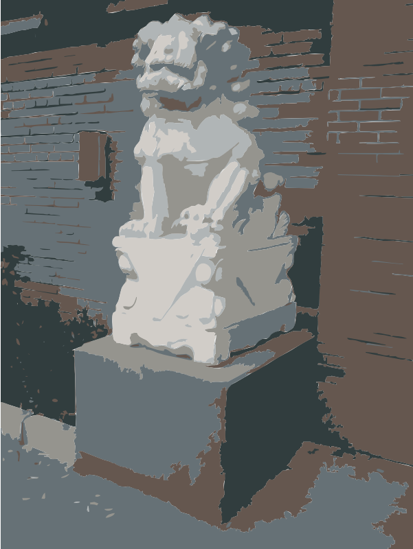 Chinese Guard Lion Statue outside AiWeiWei Studio