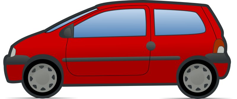 Red Renault Twingo city car