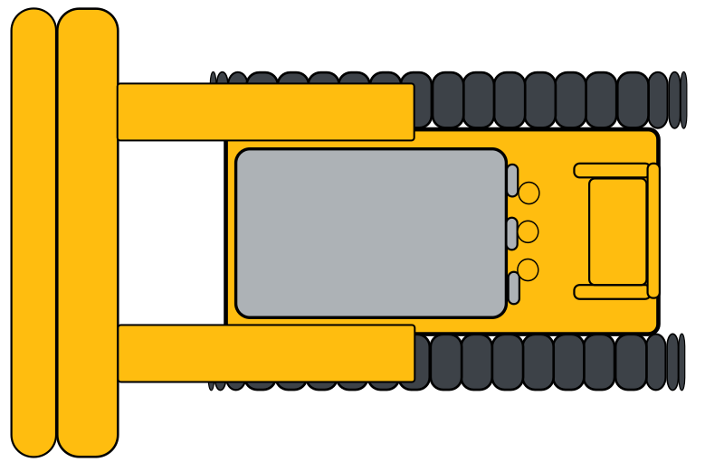 Simple yellow bulldozer