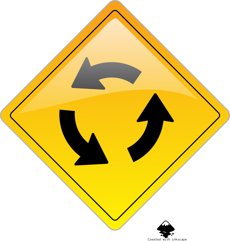 circular intersection warning