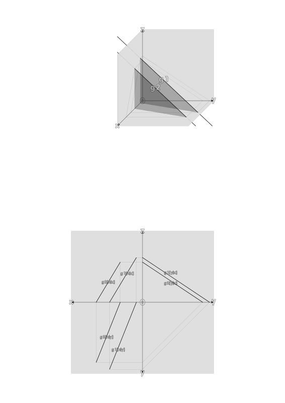 two parallel straight lines, -- zwei parallele Geraden