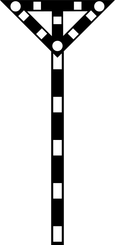 (GD-11) sign "Temporary sign - Lower knife, lift the wings."