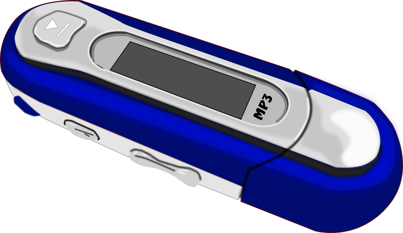 A Blue old style MP3 Player