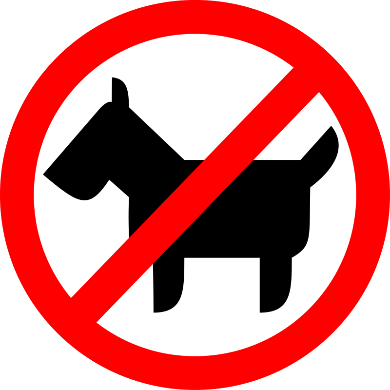 no animals sign